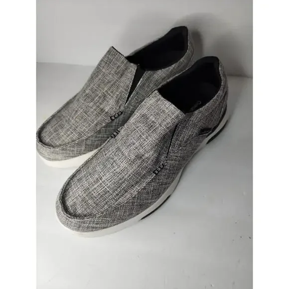 OrthoComfoot Men's Slip On Loafers,Arch Support Boat Shoes ZGBX02, Size 14